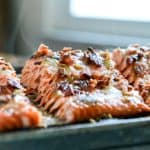 Grilled Maple Dijon Salmon with Bacon