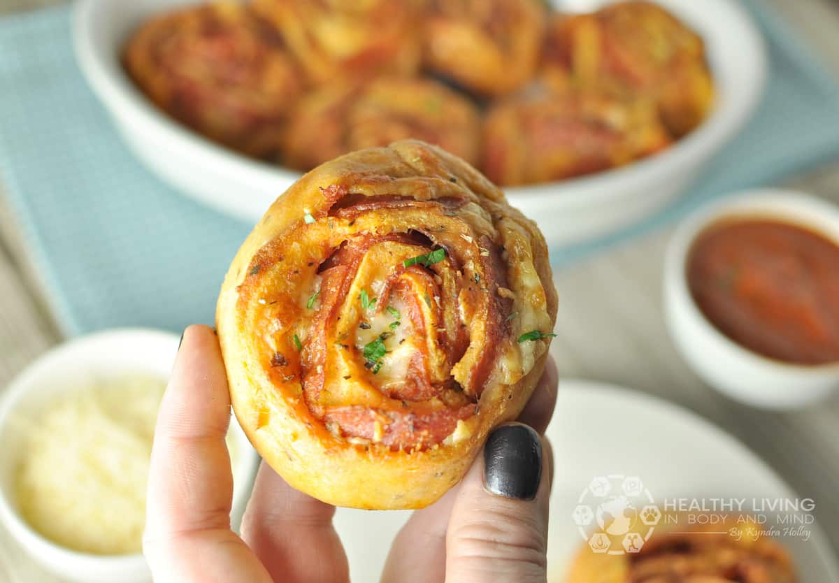 Pepperoni Pizza Pinwheels - Low Carb, Gluten Free | Peace Love and Low Carb