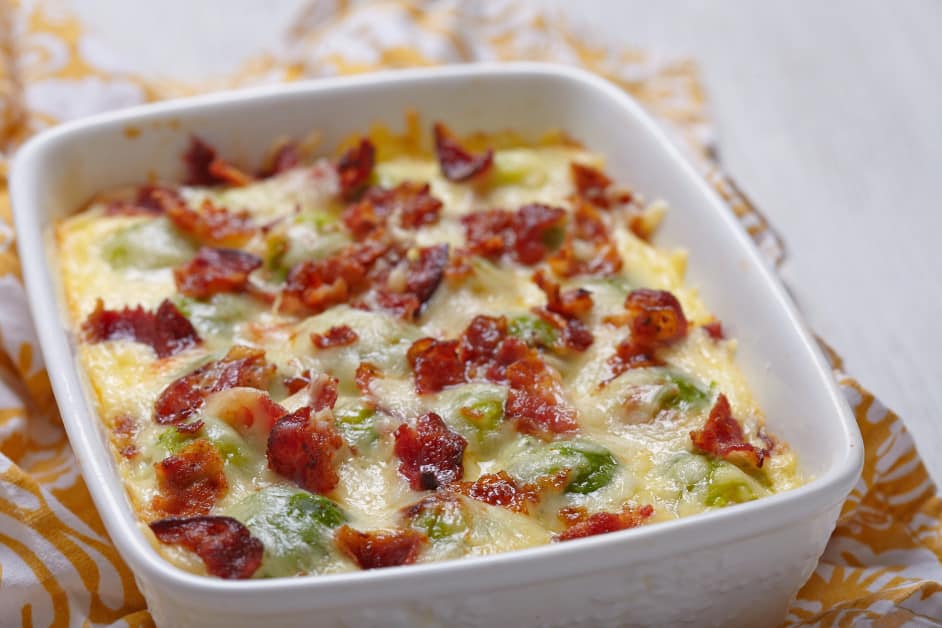 Cheesy Bacon Brussels Sprouts Casserole | 12 Tomatoes