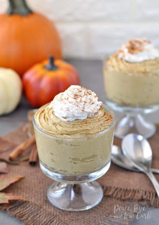 Low Carb Keto Pumpkin Cheesecake Mousse | Peace Love and Low Carb