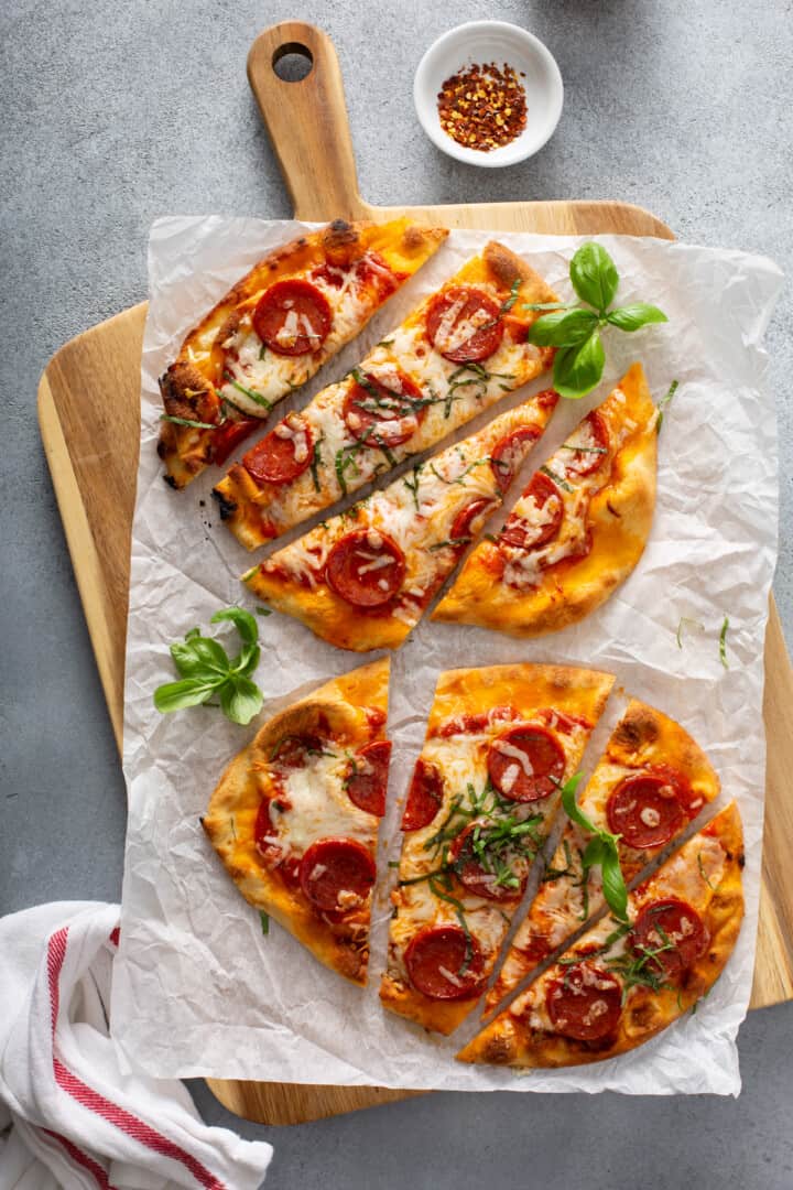 Pepperoni Flatbread Pizza Quick and Easy Hungry Foodie