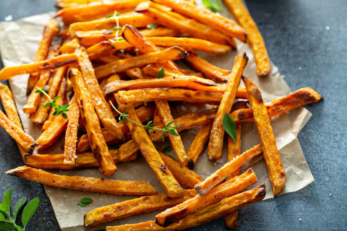 Crispy Air Fryer Sweet Potato Fries - Hungry Foodie