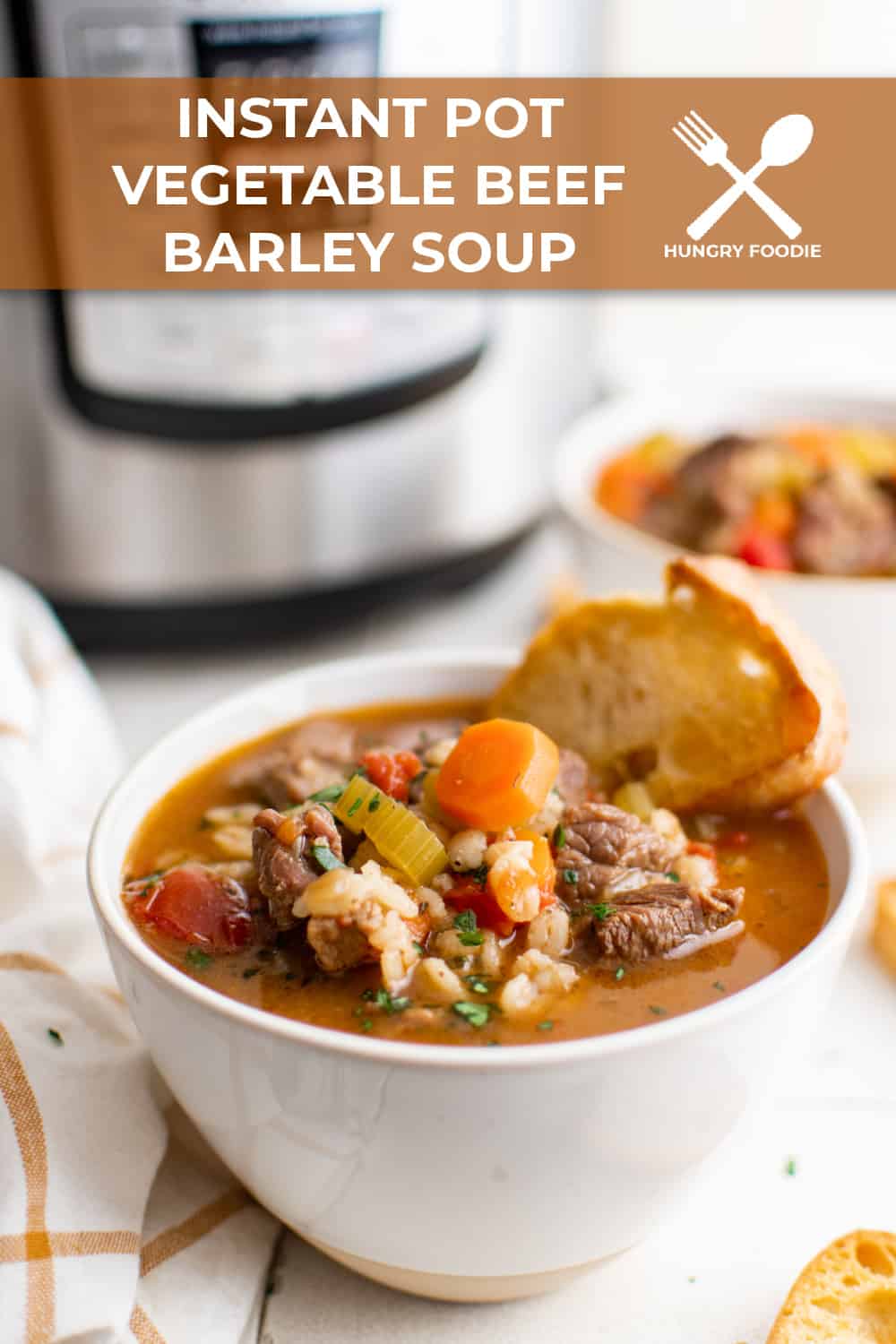 Instant Pot Vegetable Beef Barley Soup Hungry Foodie
