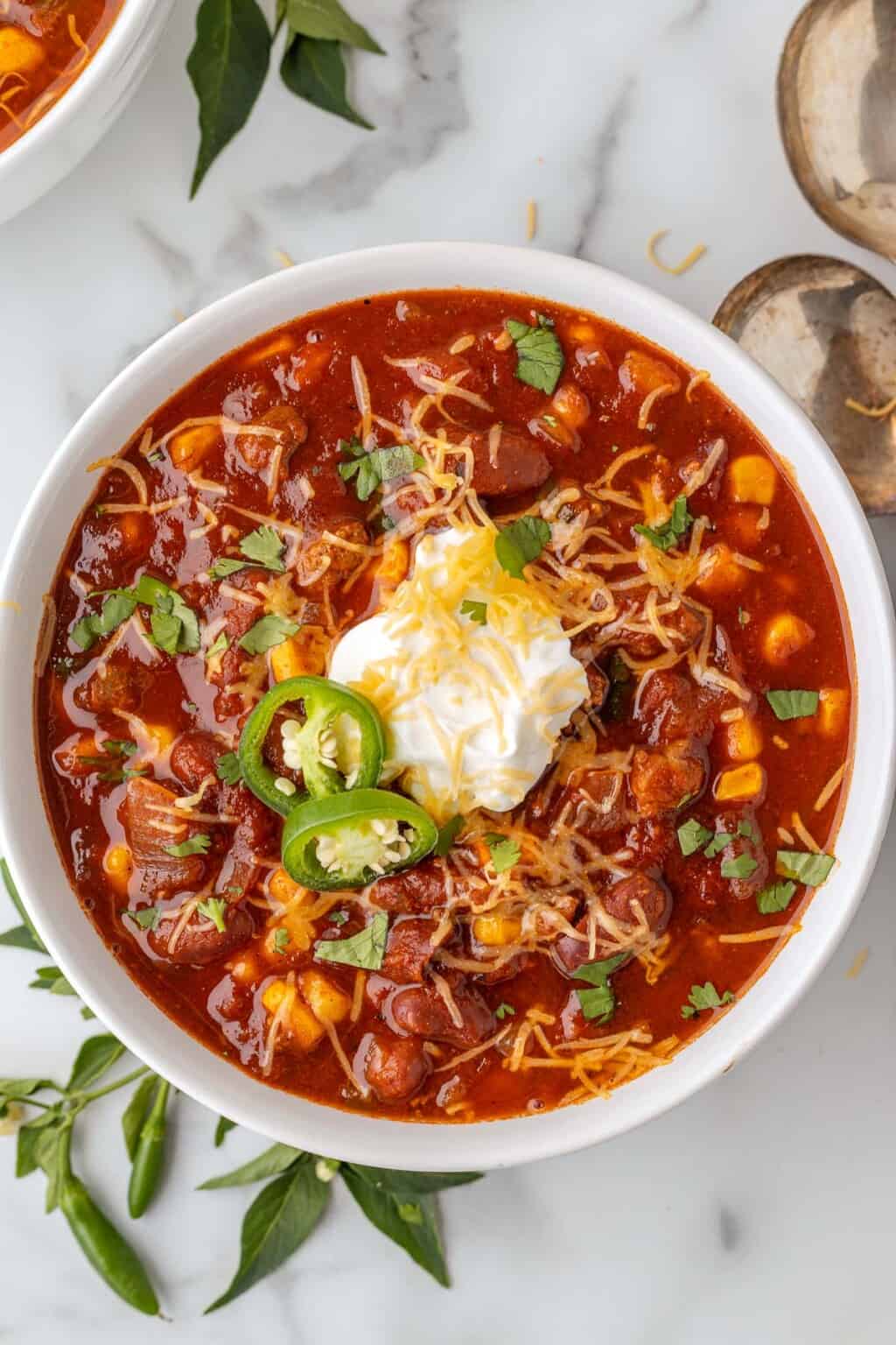 Slow Cooker Turkey Chili - Hungry Foodie