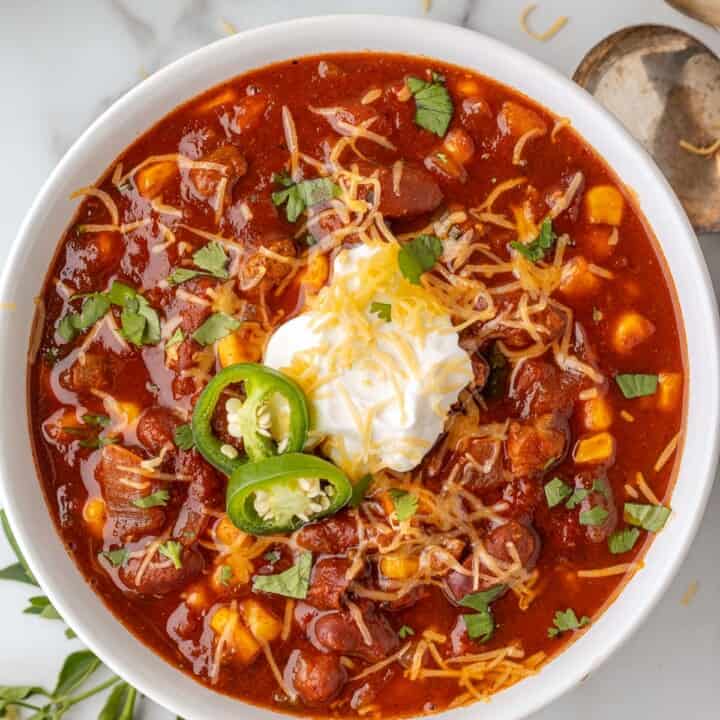 Slow Cooker Turkey Chili - Hungry Foodie