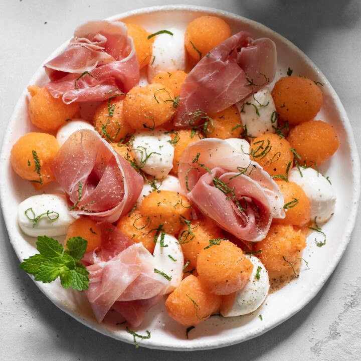 Cantaloupe and Prosciutto Salad with Mozzarella Hungry Foodie