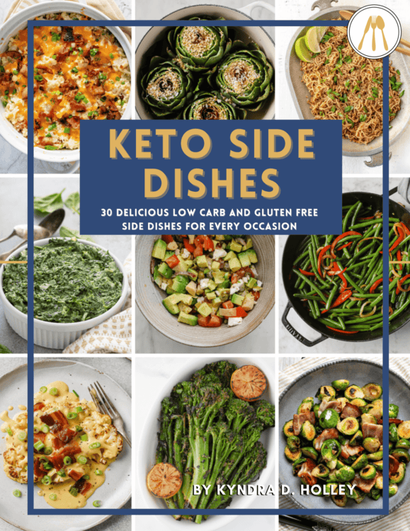Keto side dishes ebook cover
