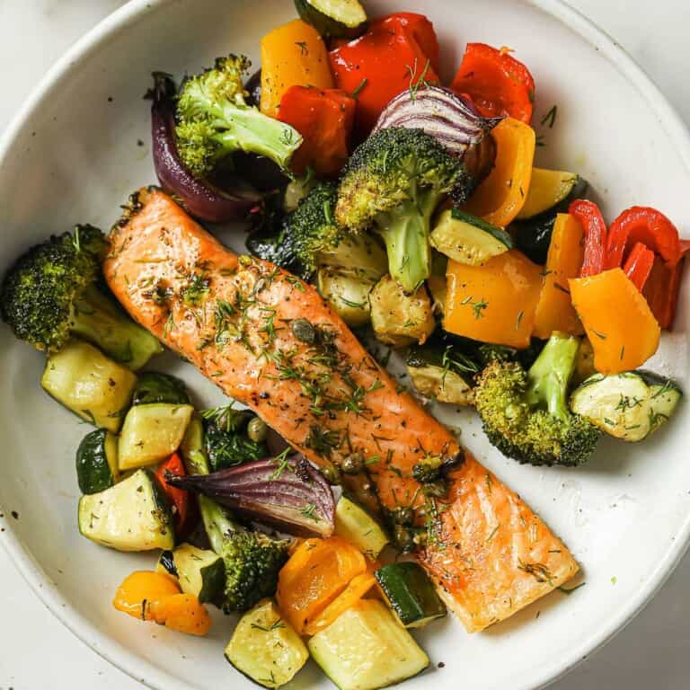 Sheet Pan Salmon and Vegetables - Hungry Foodie